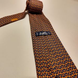 Hermes  Horse Spurs silk tie